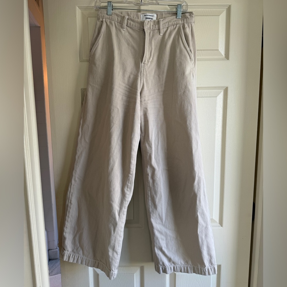 Reformation Light Tan Jeans